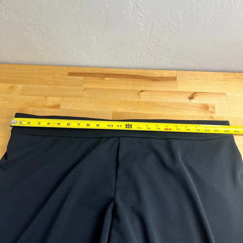 Lane Bryant Modern Knit Pants Black Petite 22/24 Straight Leg Elastic Waist NWT‎